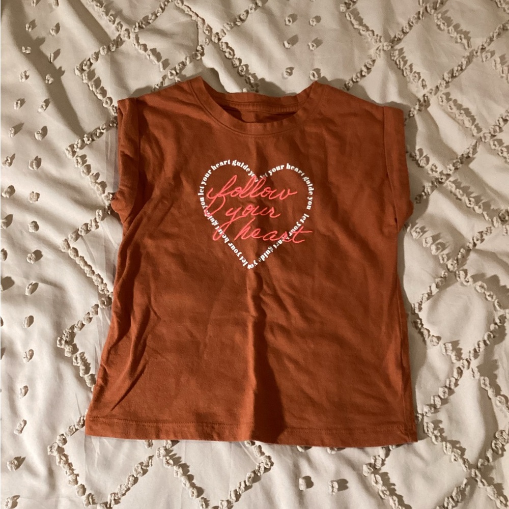 Cat & Jack Rust Heart Graphic Tee